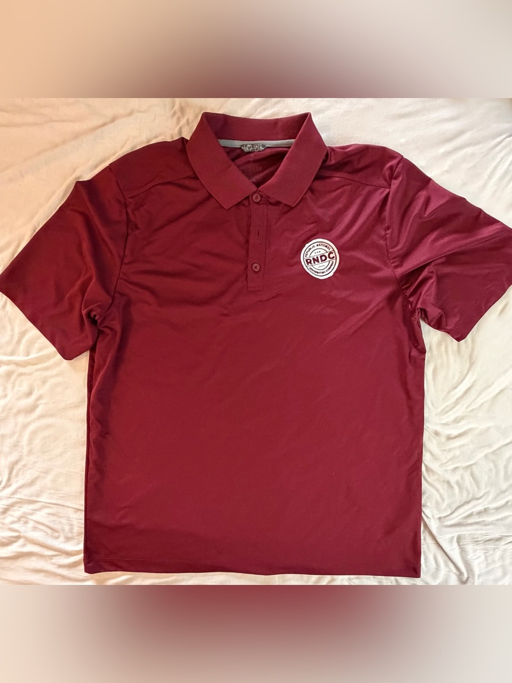 Men's XL Maroon Polo with RNDC Embroidered Badge